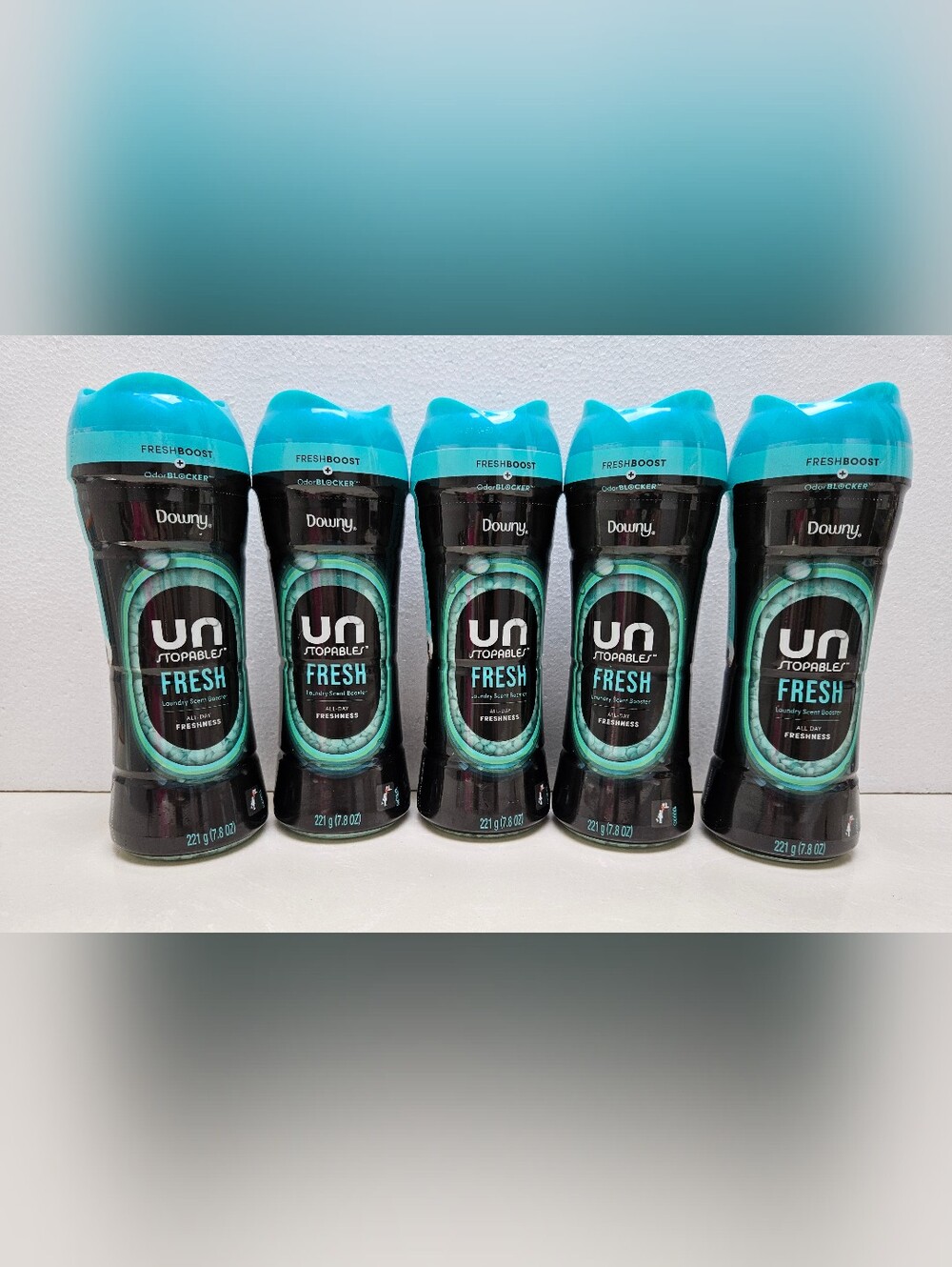 Lot of 5 Downy Unstoppables Fresh Scent Booster Beads 7.8 oz New